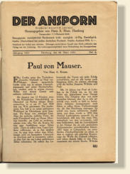 Rare Paul Mauser Biography written in 1931.